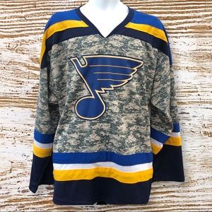 St. Louis Blues Hockey Jersey Military Camouflage XL Salute To Service G39